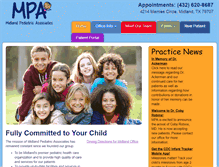 Tablet Screenshot of midlandpediatric.com